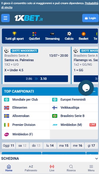 1xbet App Homepage