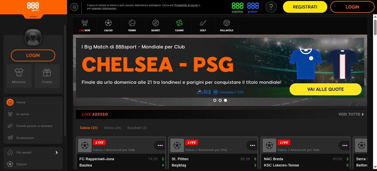 888sport Homepage italia