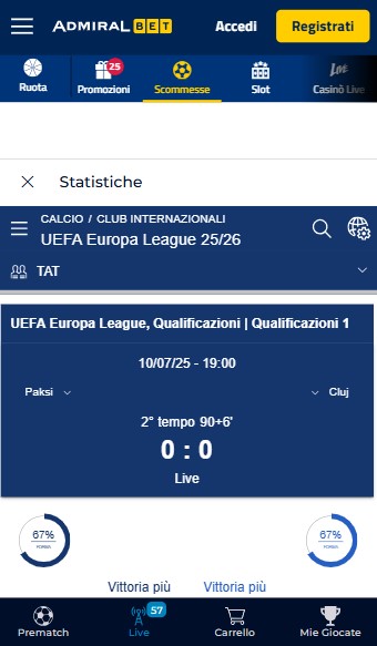 Admiralbet Livebetting