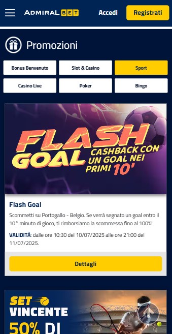 Admiralbet Promozioni Italia