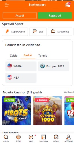 BAsket Betsson ITalia