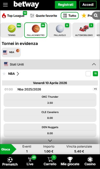 Betway Basket Italia