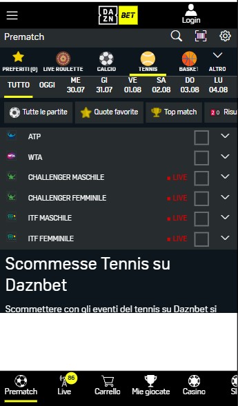 DAZN Tennis It
