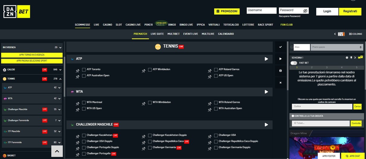 DAZN Tennis ITalia