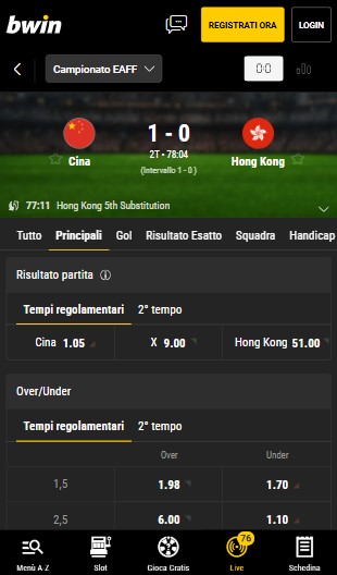 Live Betting Bwin Italia
