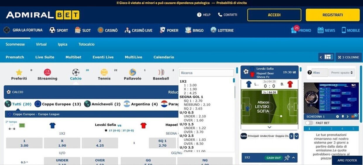 Live Suite Admiralbet Sports Ita