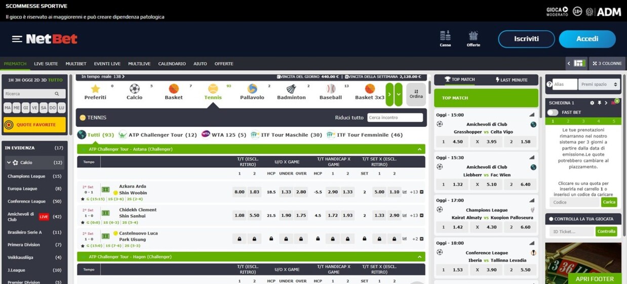 Netbet Tennis Italia