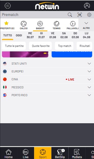 Netwin Basket ITalia