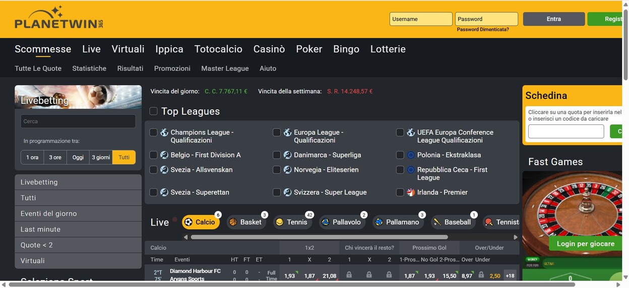 Planetwin Homepage Sports pc