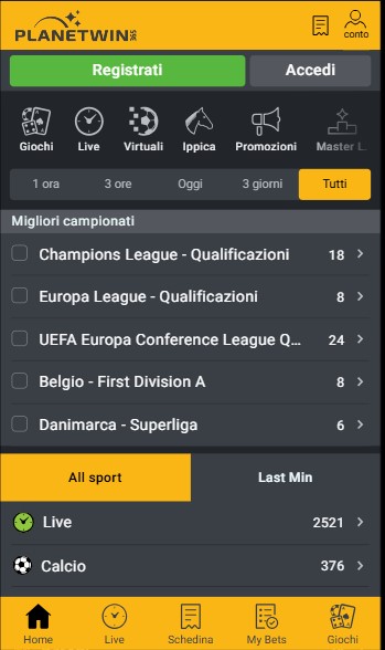 Planetwin Homepage Sports