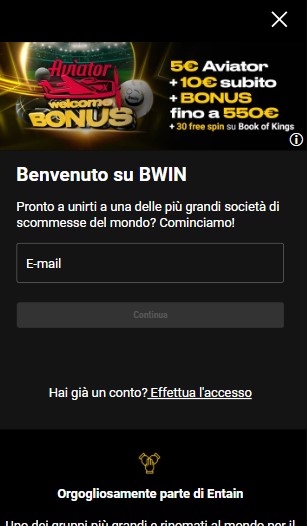 Registrazione Bwin Italia