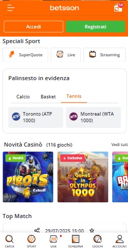 Tennis Betsson Italia
