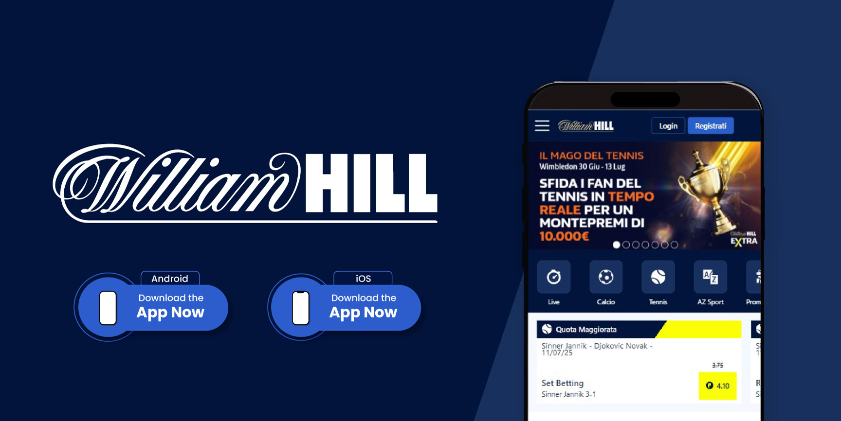 William-Hill app Italia