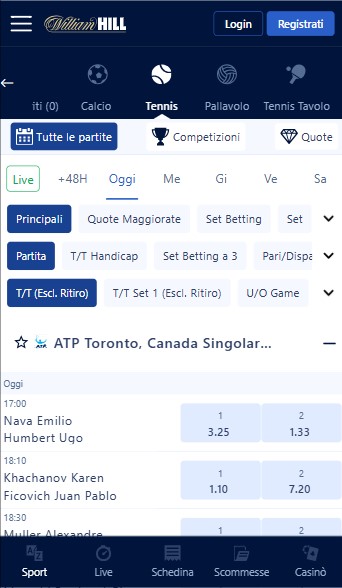 William Hill Tennis It