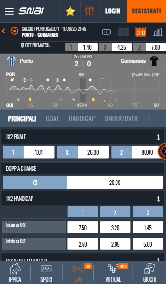 Live Snai Italia Sports