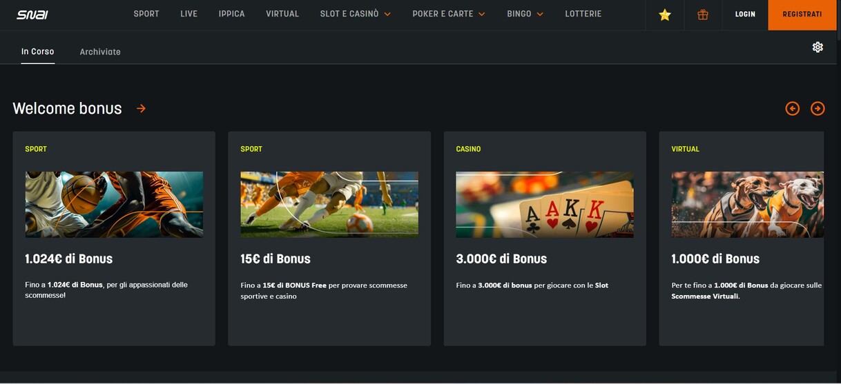 Snai Promozioni Italia pc