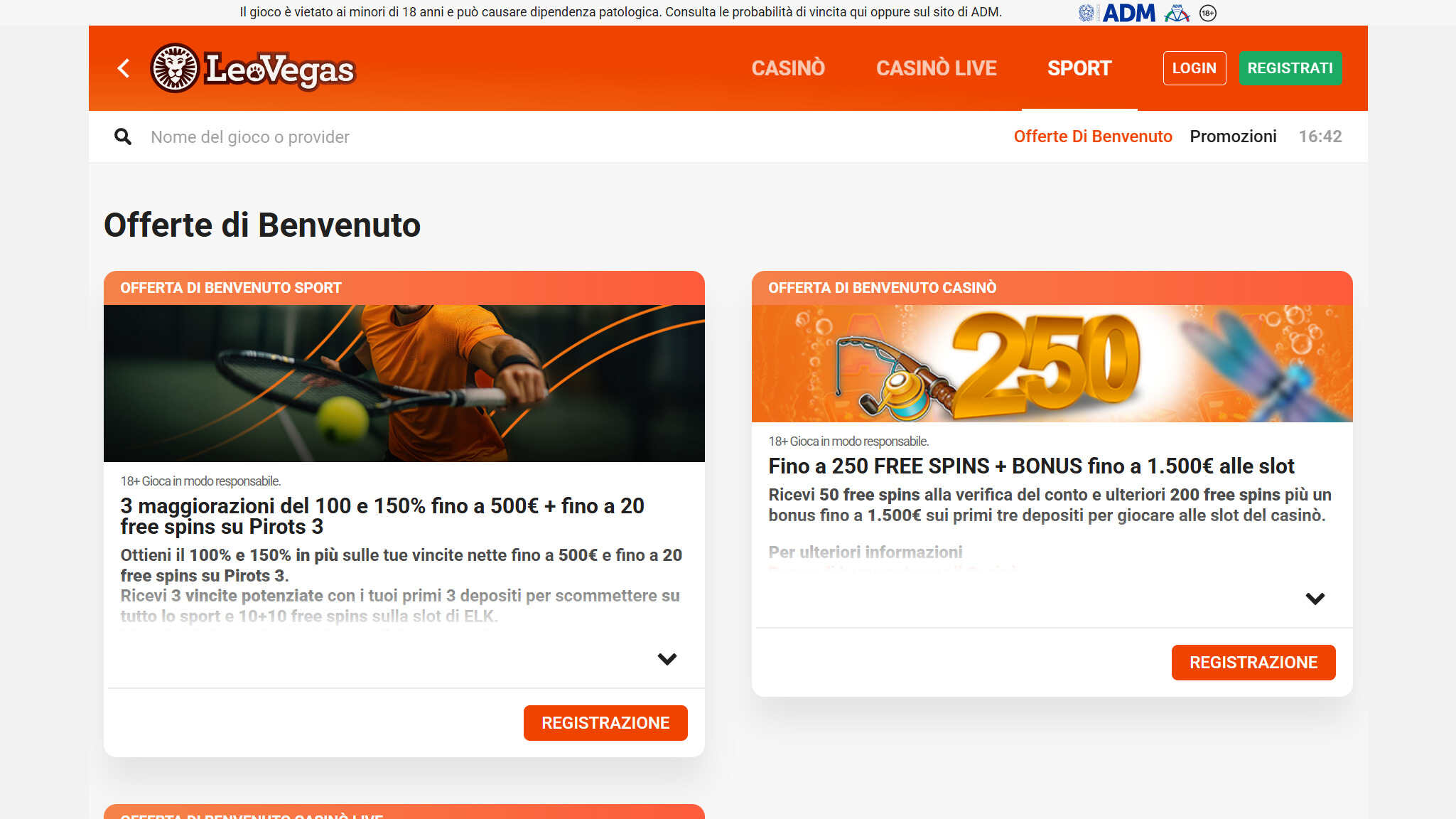 LeoVegas Bonus e promozioni