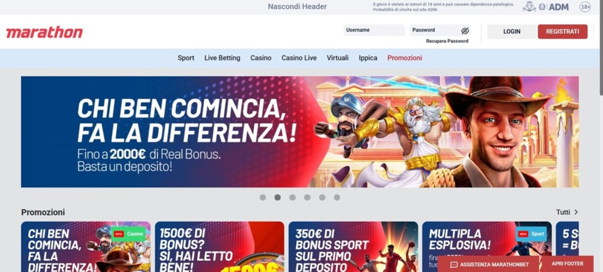 Marathonbet Homepage Italia Sport