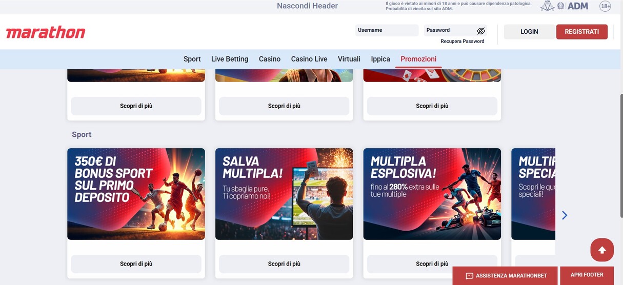 Marathonbet Sports Promotions IT