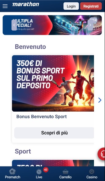 Promotions Marathonbet Italia Sports