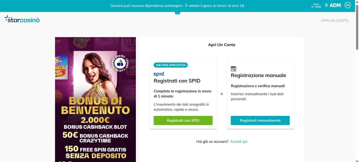 Starcasino Registrazione Scommes