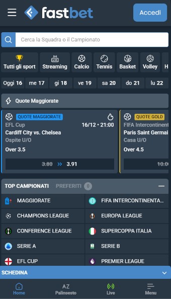 Fastbet Scommesse Sportiva Italia Pagina iniziale