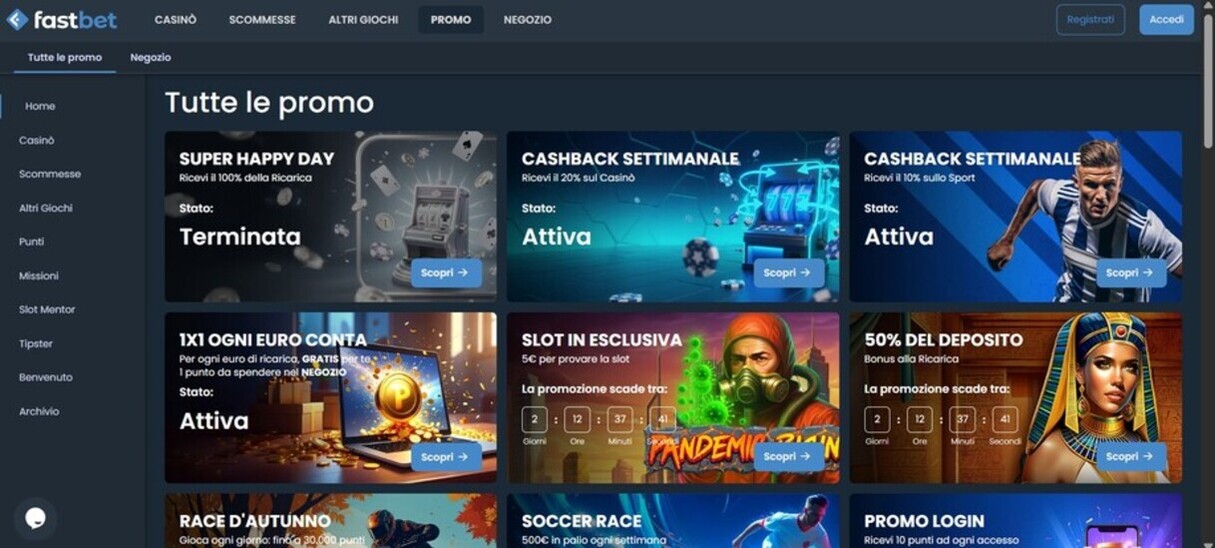Fastbet Scommesse Sportiva Italia Promozioni pc