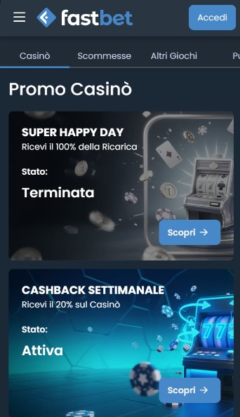 Fastbet Scommesse Sportiva Italia Promozioni