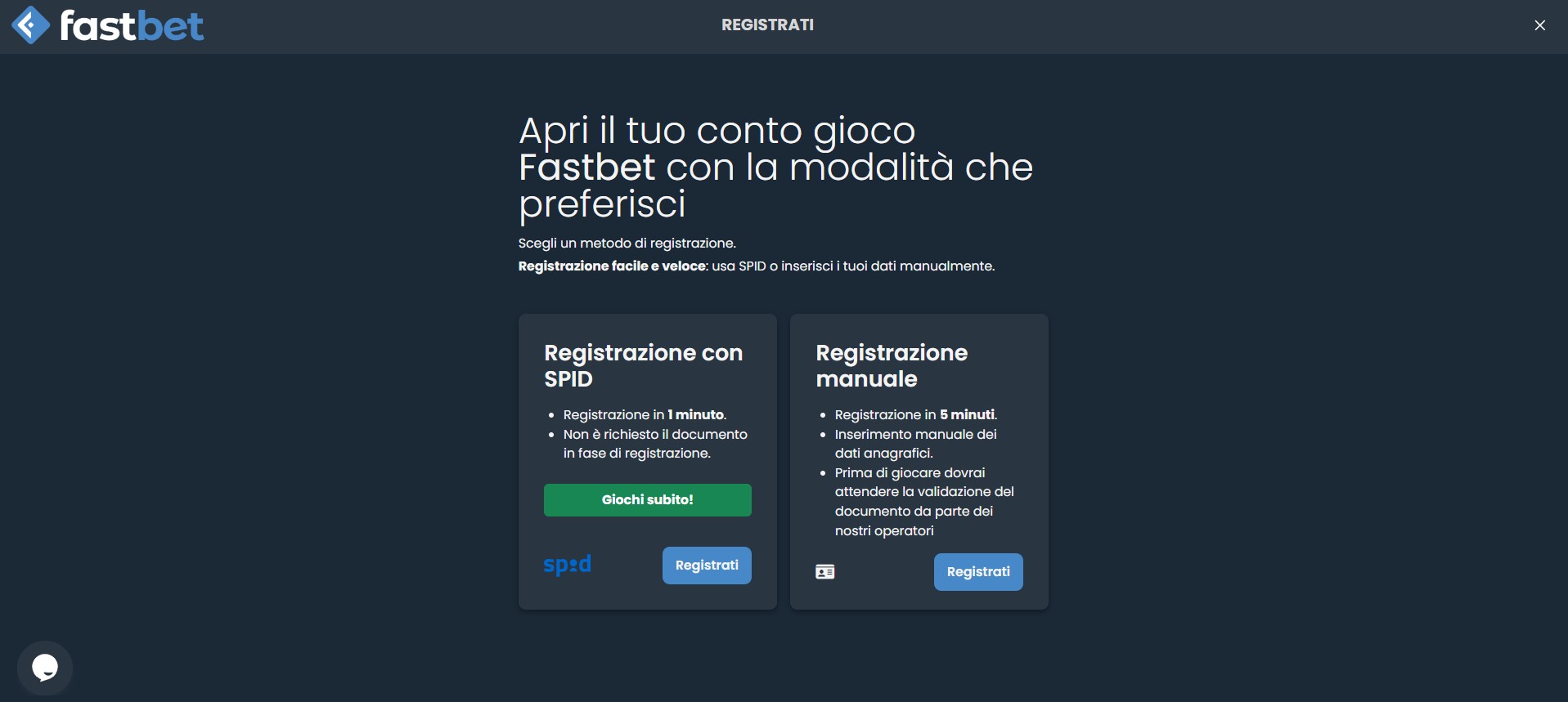 Fastbet Scommesse Sportiva Italia Registrazione