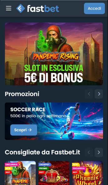 Fastbet Sezione Casino Italia Pagina Principale