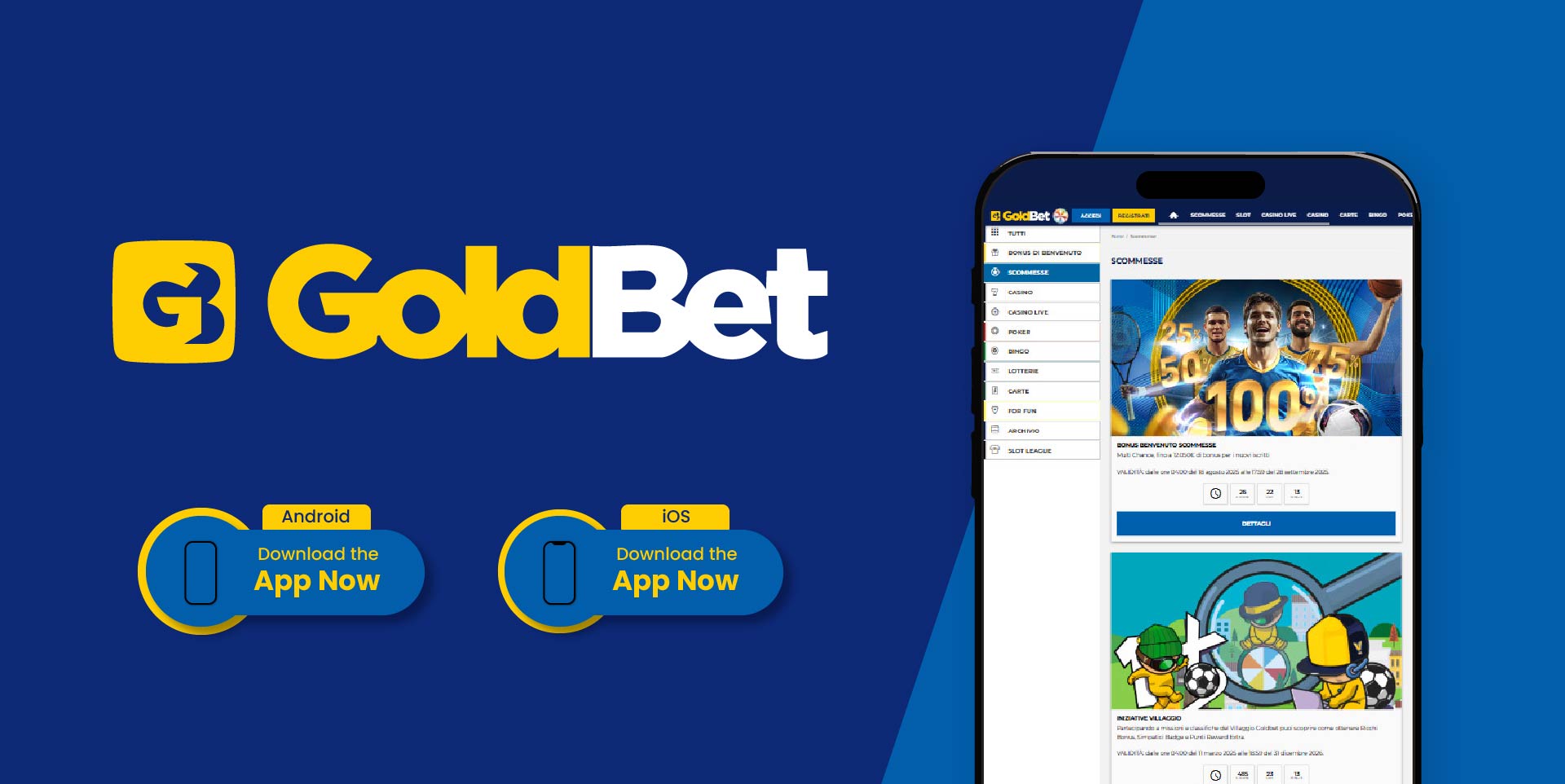 GoldBet App Mobile Italia Scommesse Sportive