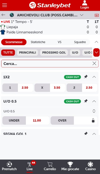 Live Scommesse Stanleybet Scommesse Italia
