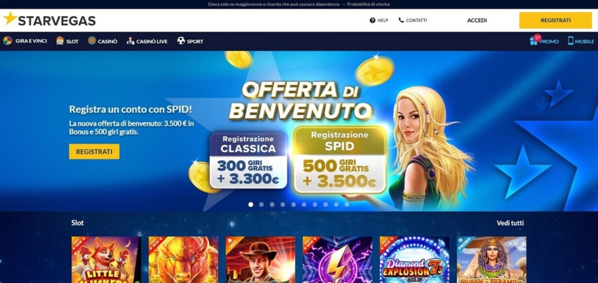 StarVegas casino Pagina principale Italia pc